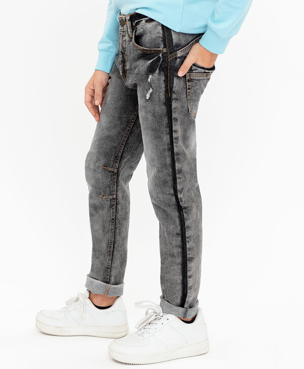 Серые джинсы Slim Fit Button Blue