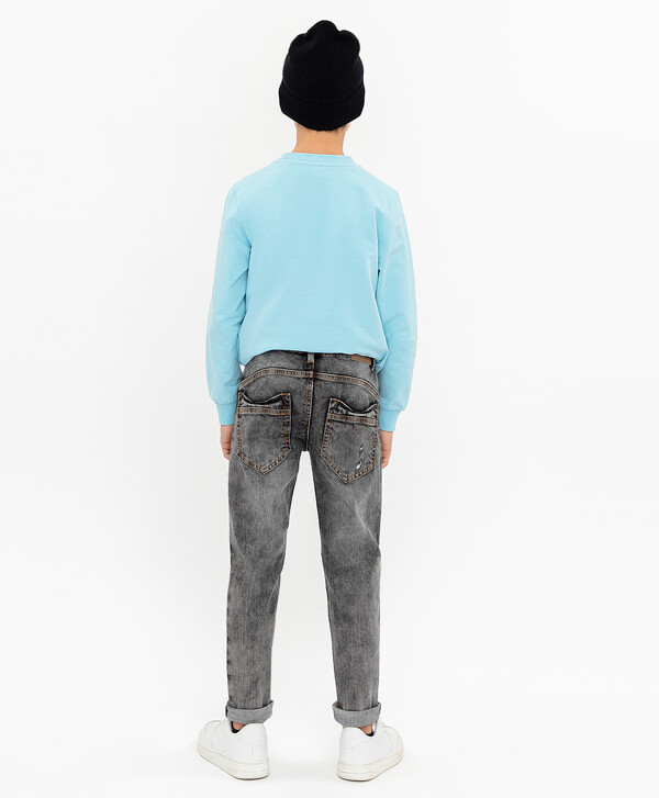 Серые джинсы Slim Fit Button Blue