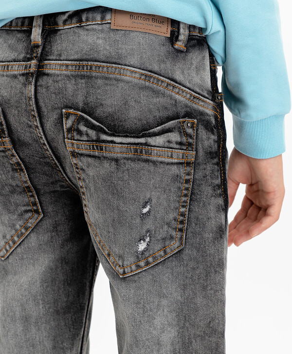 Серые джинсы Slim Fit Button Blue