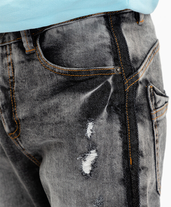 Серые джинсы Slim Fit Button Blue