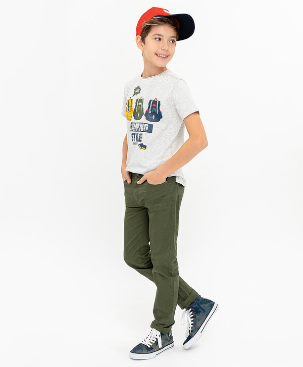 Твиловые брюки цвета хаки Button Blue