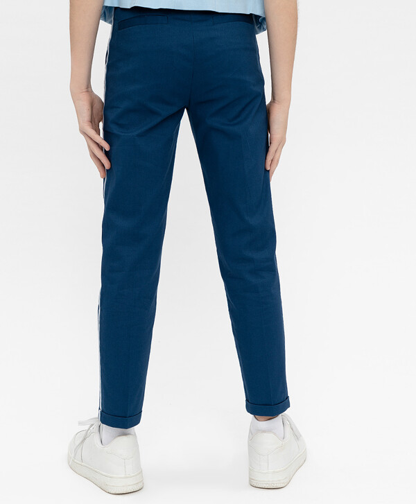 Синие нарядные брюки Button Blue
