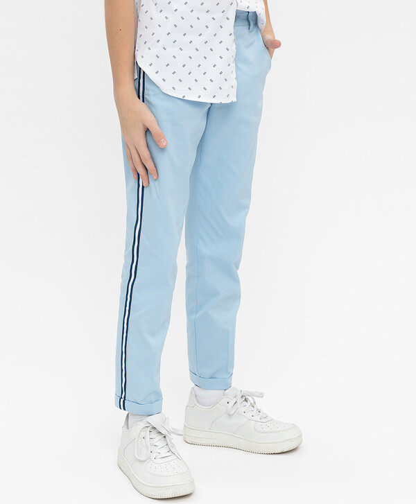 Голубые нарядные брюки Button Blue