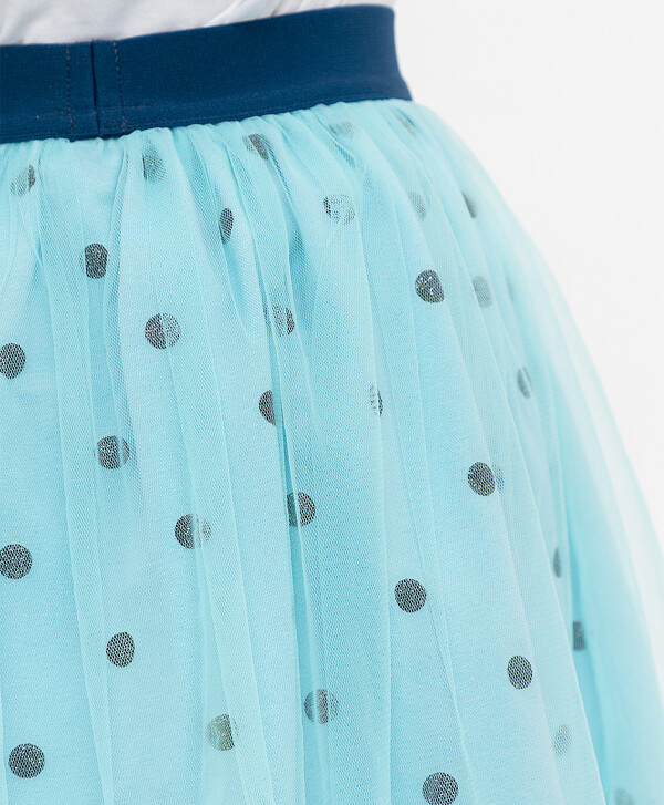 Голубая юбка в горошек Button Blue
