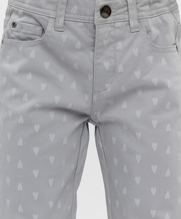 Серые твиловые брюки Button Blue