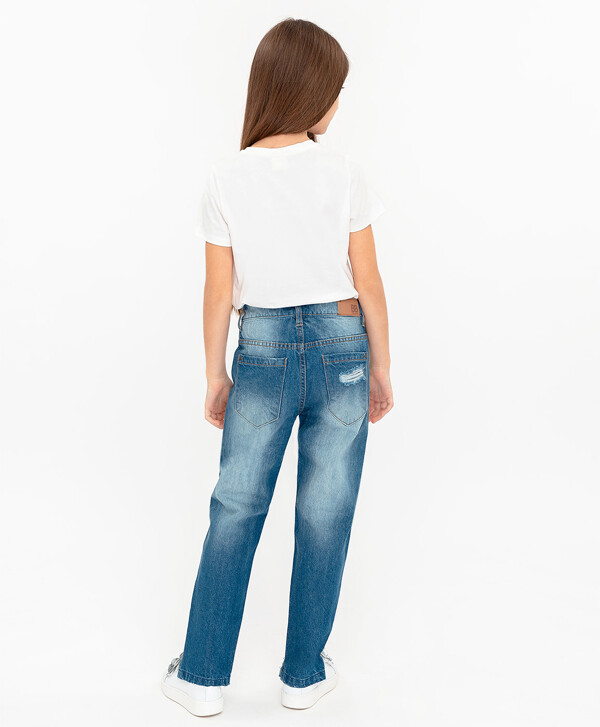 Джинсы Boyfriend Button Blue