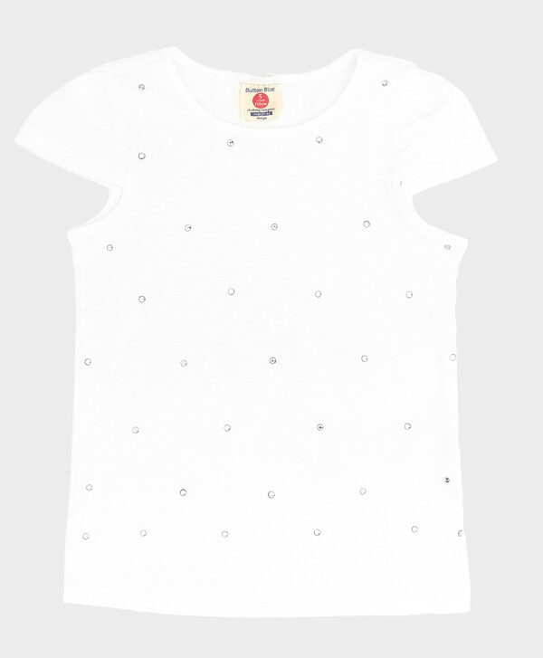 Белая футболка с коротким рукавом Button Blue