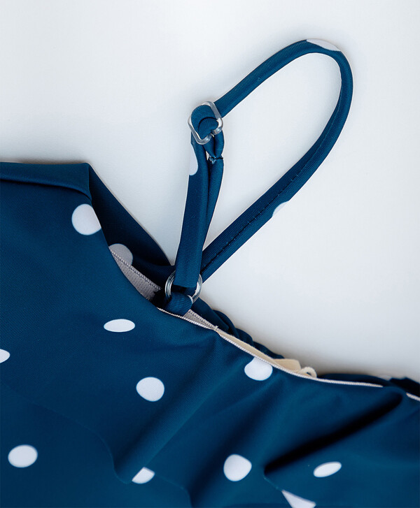 Синий купальник в горошек Button Blue