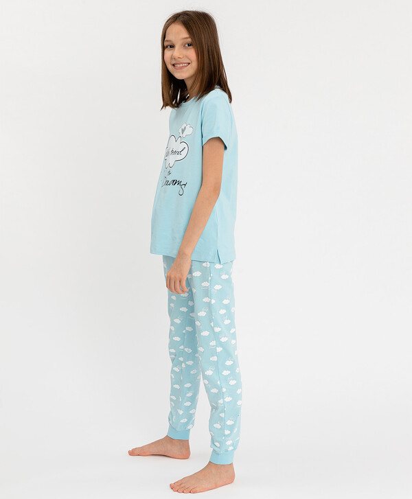 Пижама с брюками для девочки Button Blue