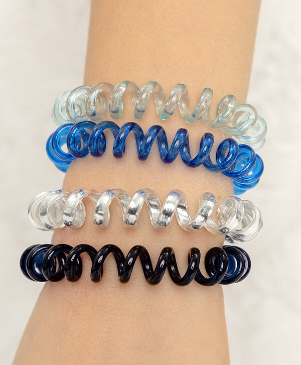 Комплект резинок для волос, 4 шт. Button Blue