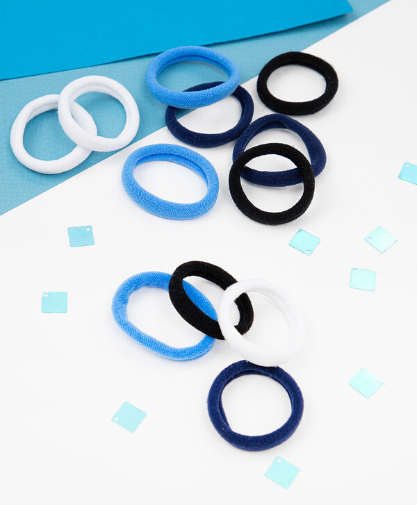 Комплект резинок для волос, 12 шт. Button Blue