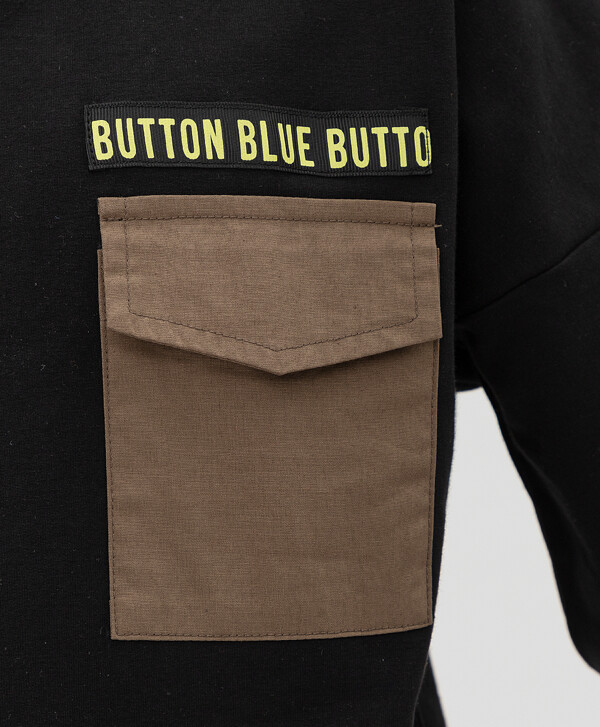 Черный свитшот Button Blue