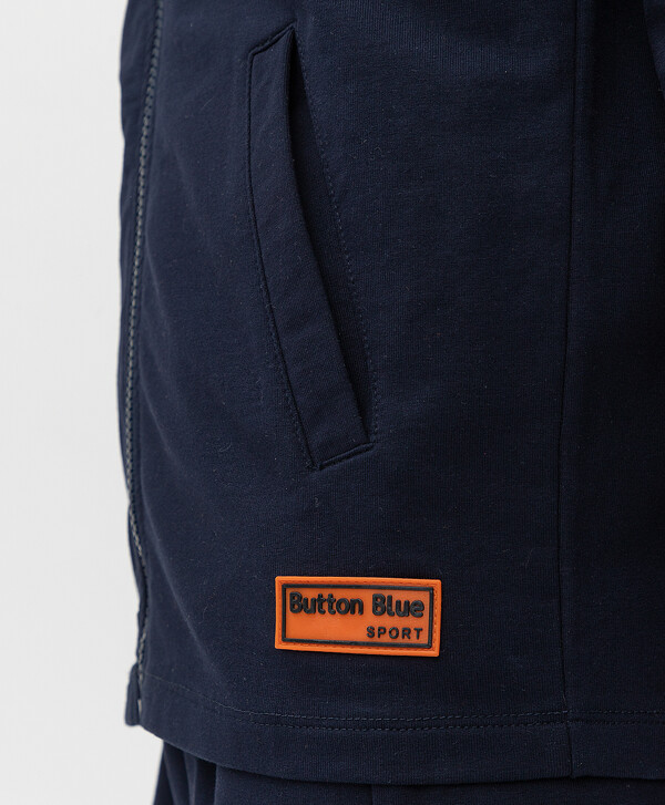 Синяя толстовка Button Blue