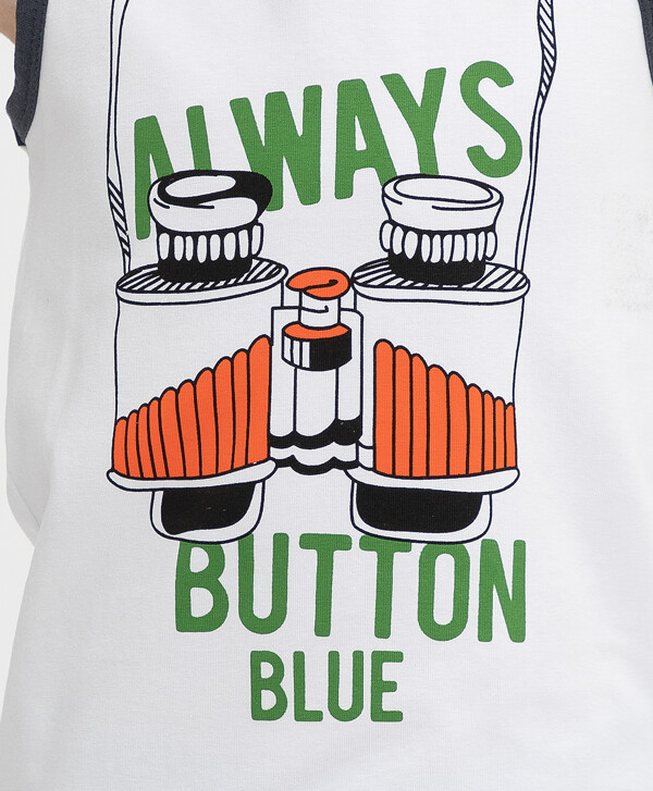 Белая майка Button Blue