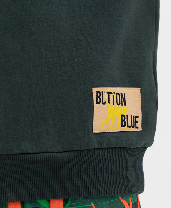 Зеленый свитшот Button Blue