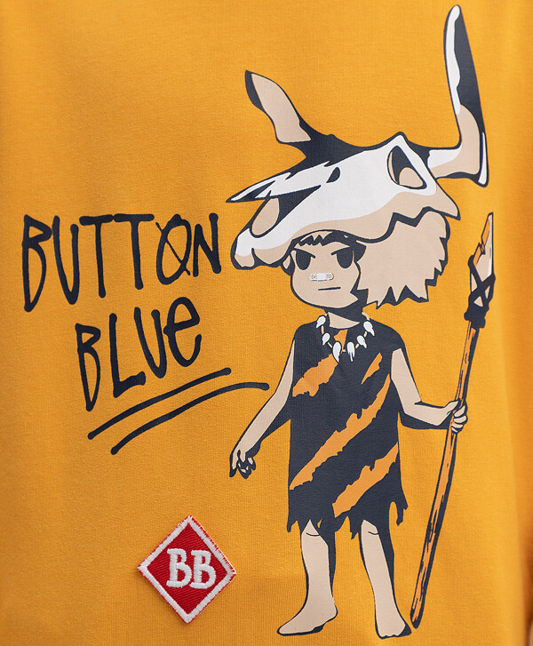 Оранжевый свитшот Button Blue
