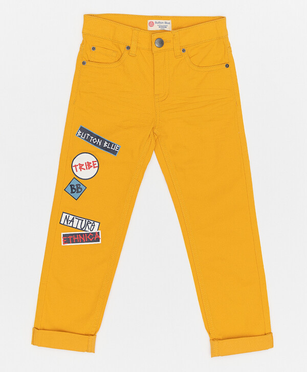 Оранжевые брюки Button Blue