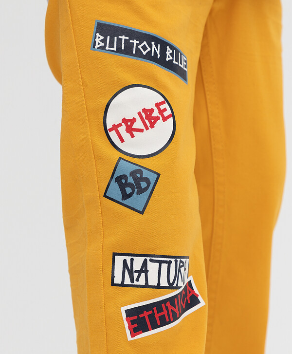 Оранжевые брюки Button Blue