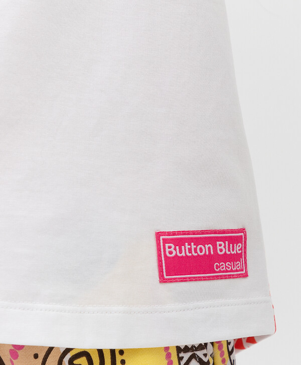 Белая майка Button Blue