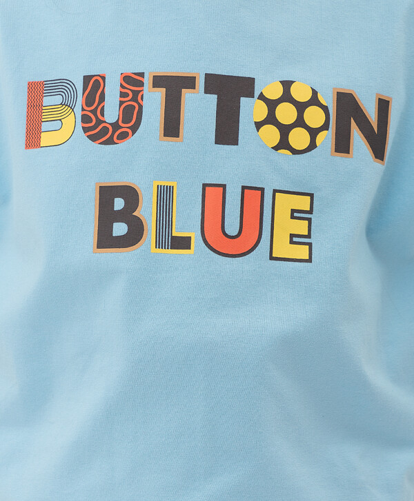Синий лонгслив Button Blue