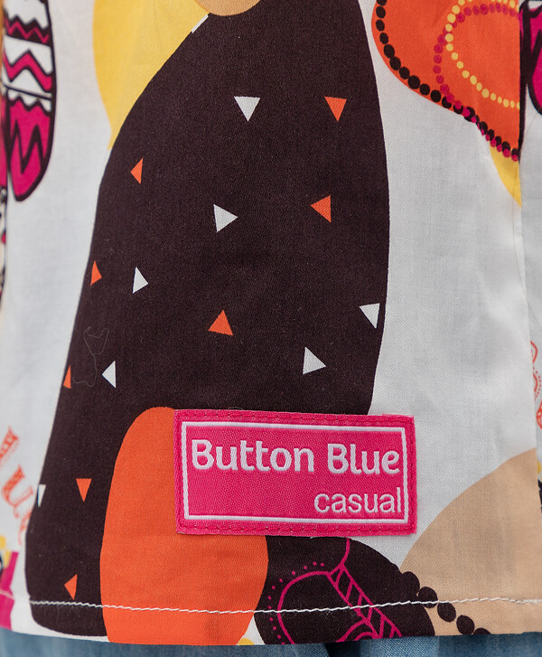 Белая блузка Button Blue