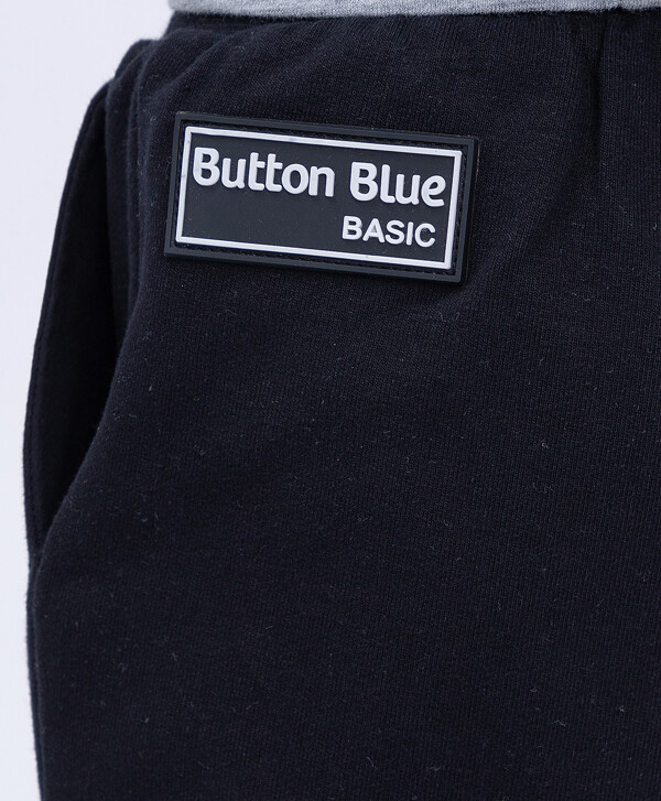 Брюки из футера черные Button Blue