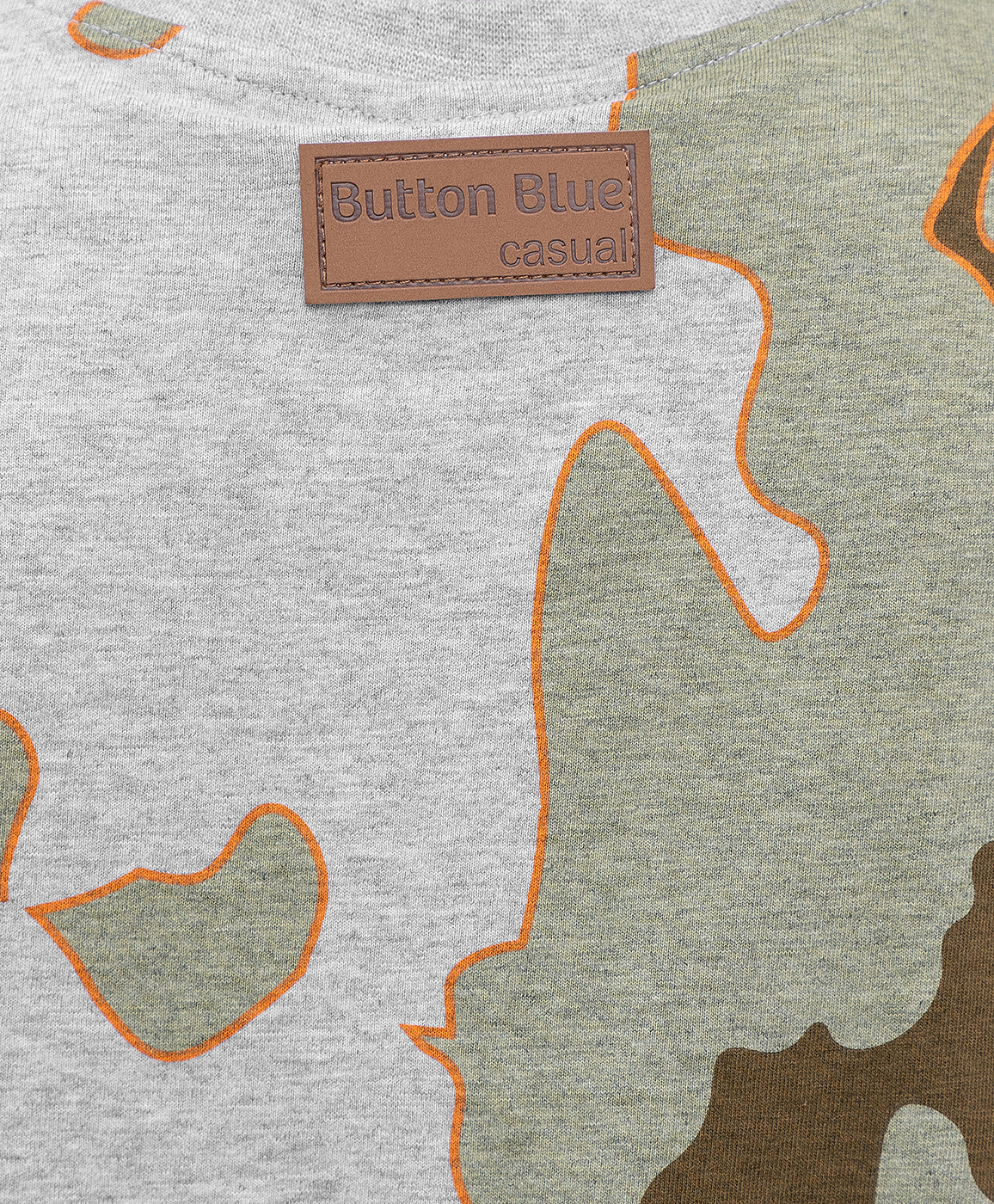 Футболка с коротким рукавом в стиле casual со спущенным плечом хаки Button Blue