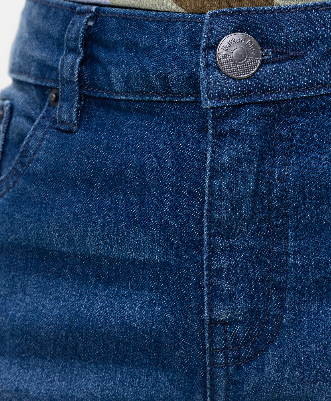 Джинсы прямые синие Button Blue