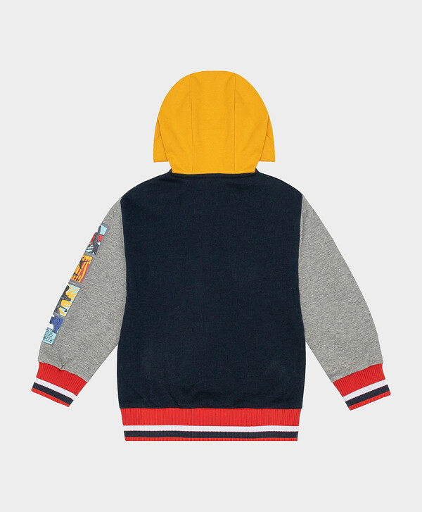 Толстовка в стиле колорблок синяя Button Blue