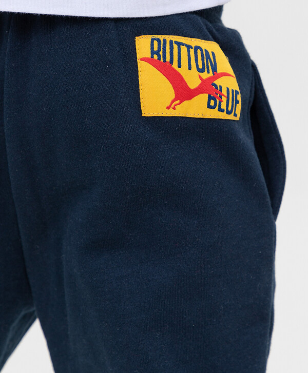 Брюки из футера с карманами синие Button Blue