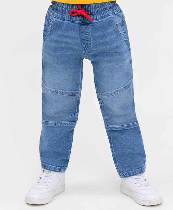 Джинсы прямого кроя с классической посадкой синие Button Blue