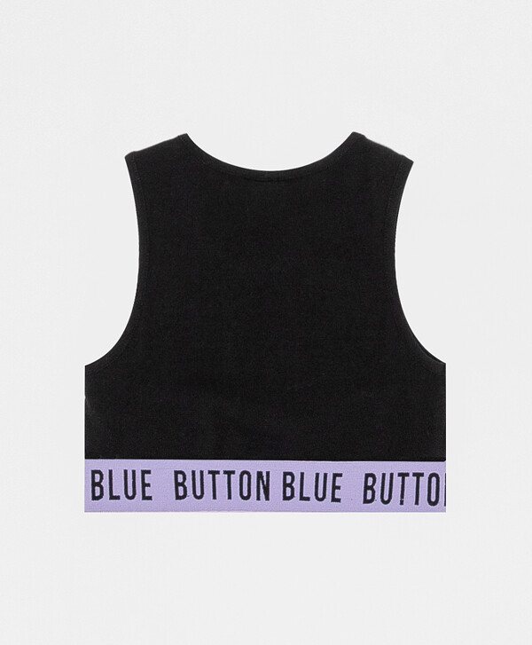 Укороченный топ Button Blue