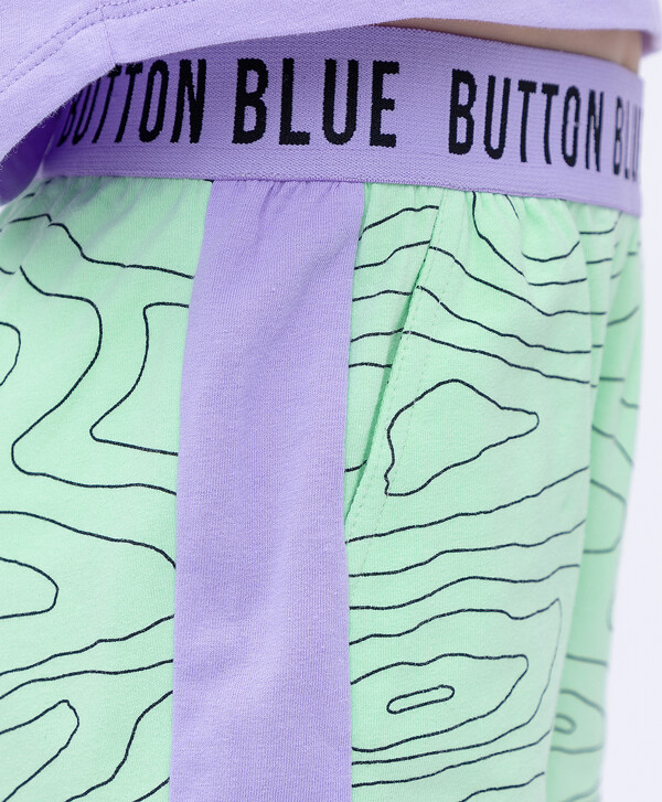 Шорты мятные Button Blue