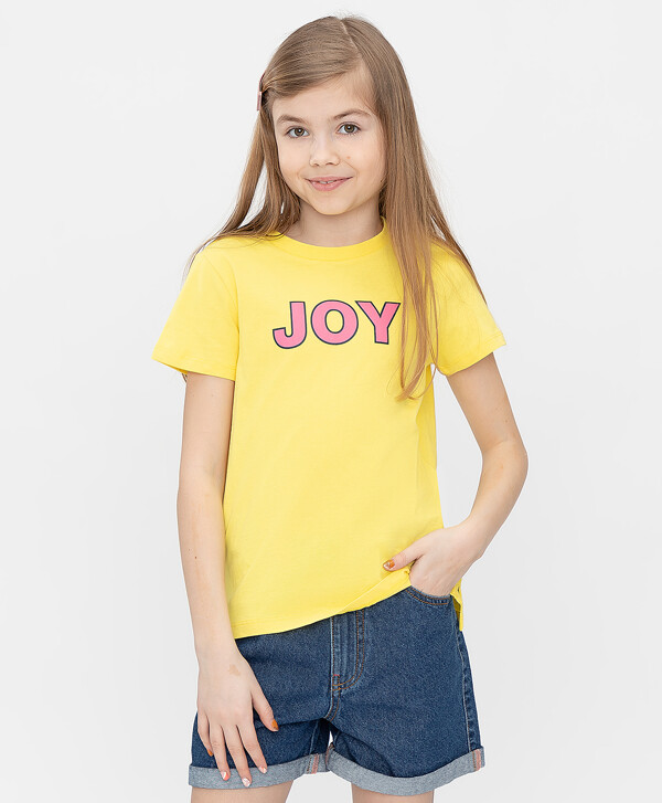 Футболка с коротким рукавом желтая Button Blue