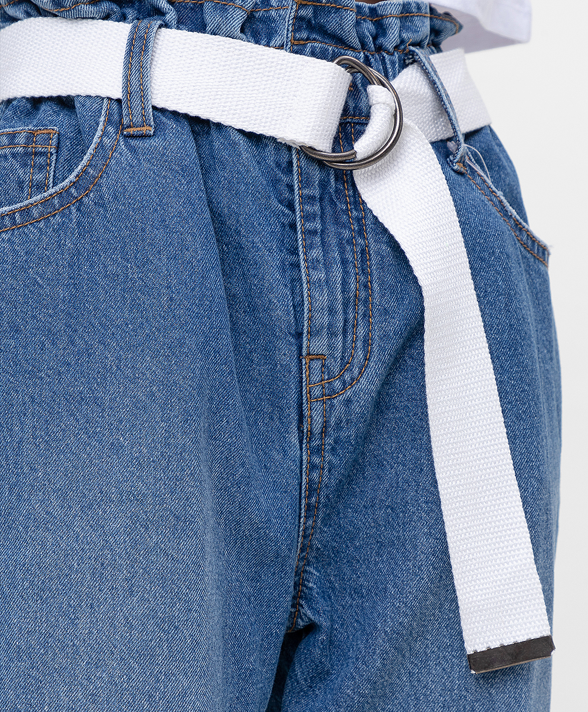Джинсы в классическом стиле голубые Button Blue