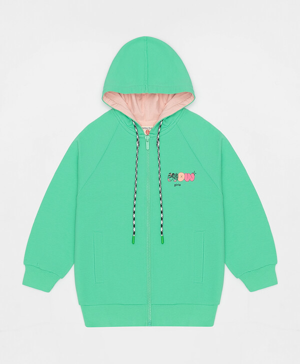 Толстовка с капюшоном и свободным кроем в стиле casual мятная Button Blue