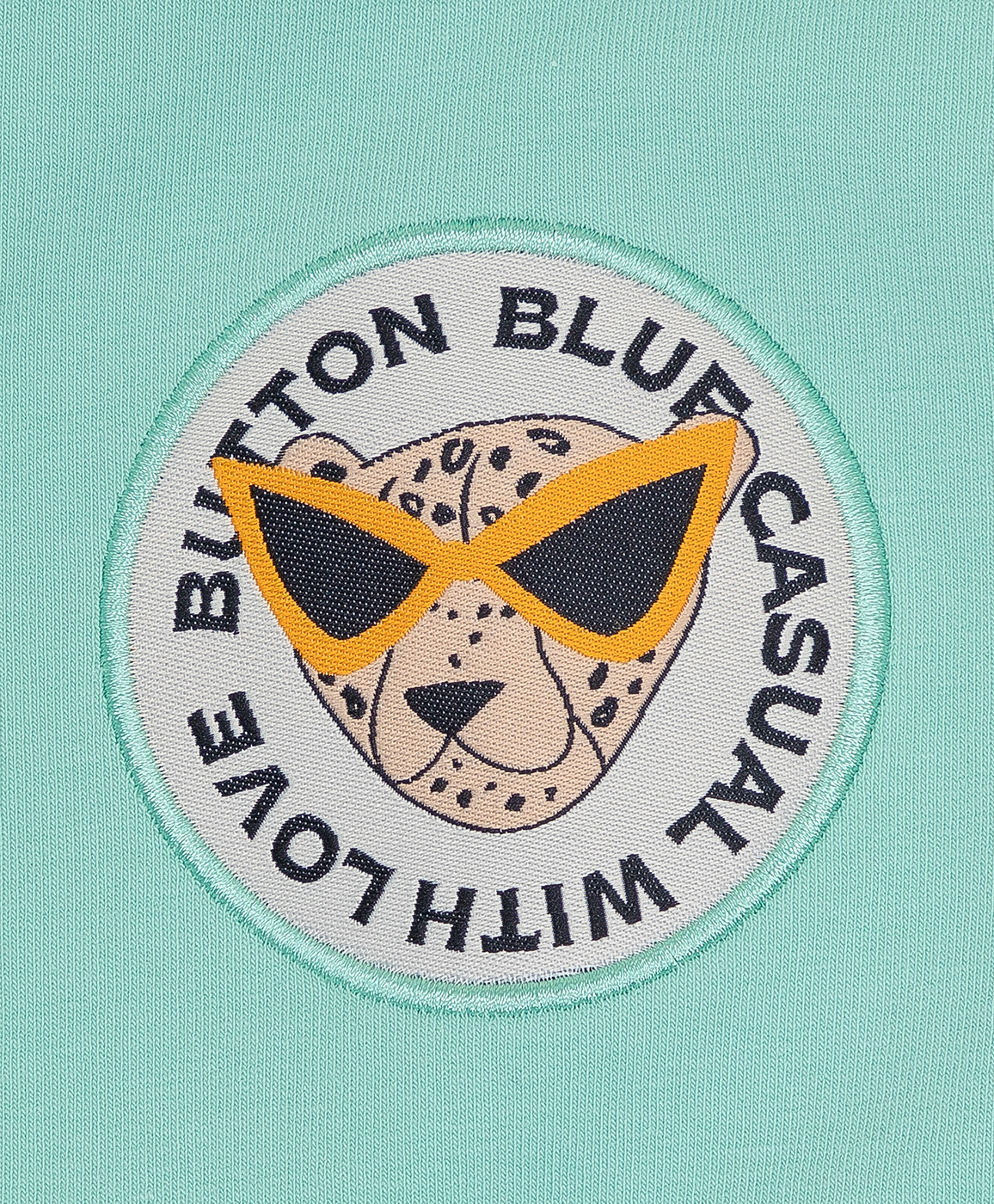 Толстовка свободного кроя с капюшоном и мягкой посадкой мятная Button Blue