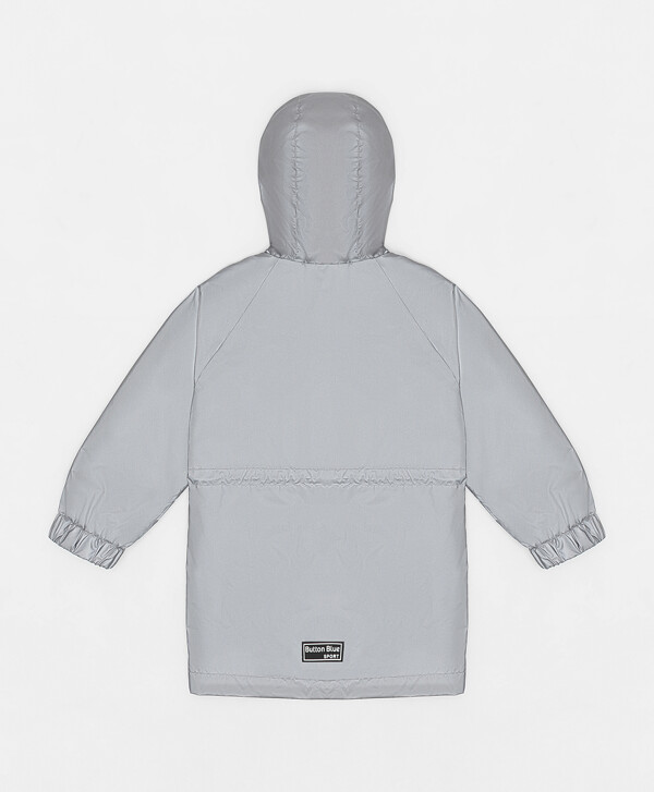 Плащ с металлизированным эффектом серебристый Button Blue