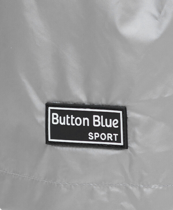Плащ с металлизированным эффектом серебристый Button Blue