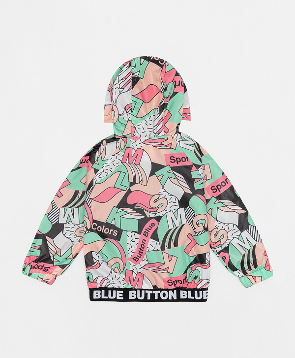 Ветровка с капюшоном и принтом Button Blue