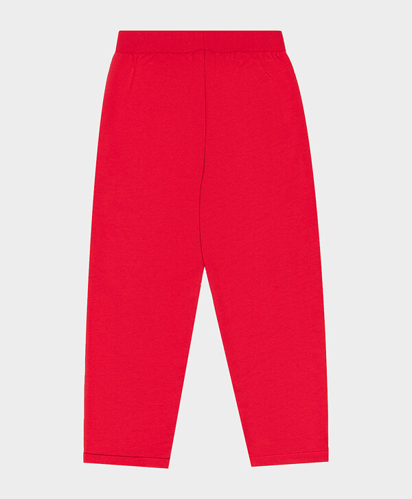 Брюки из футера с карманами красные Button Blue