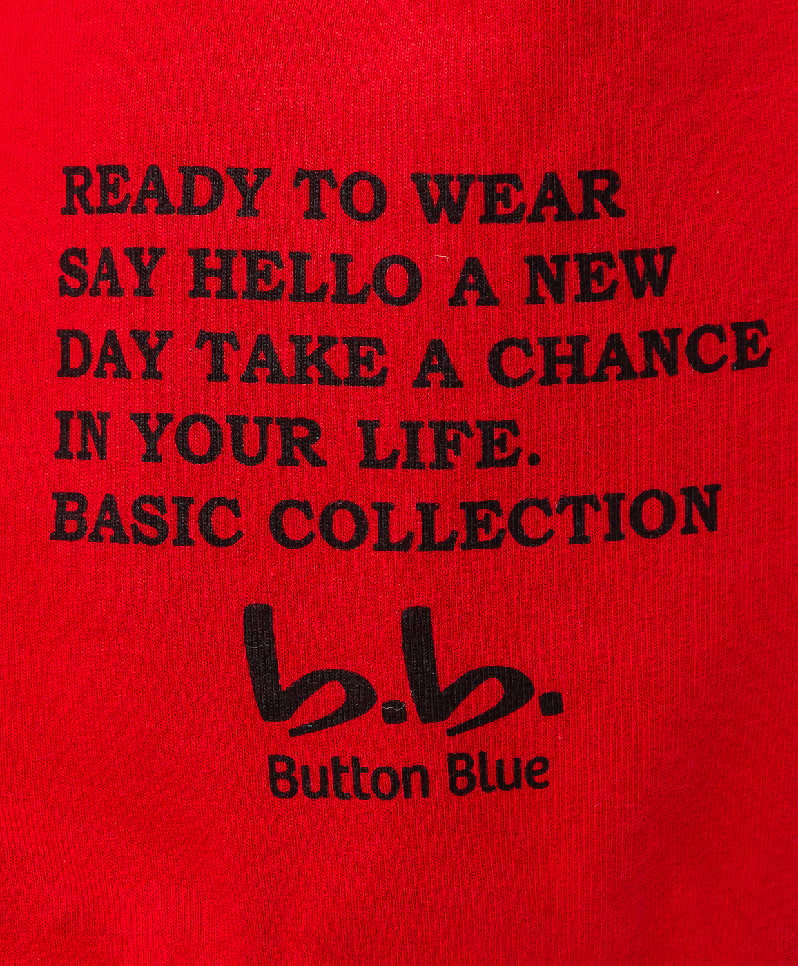 Толстовка красная с принтом Button Blue