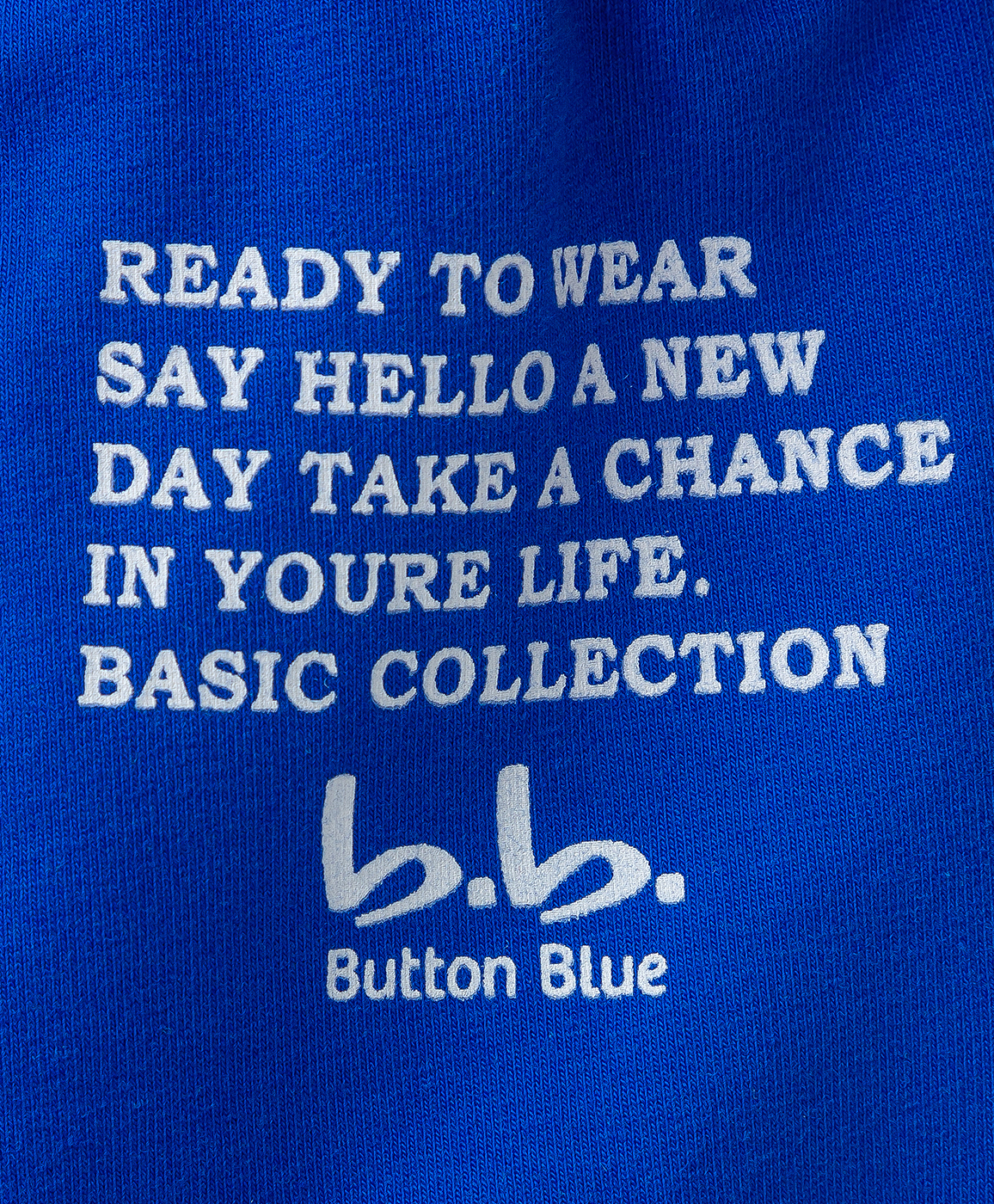 Шорты трикотажные с поясом на резинке синие Button Blue