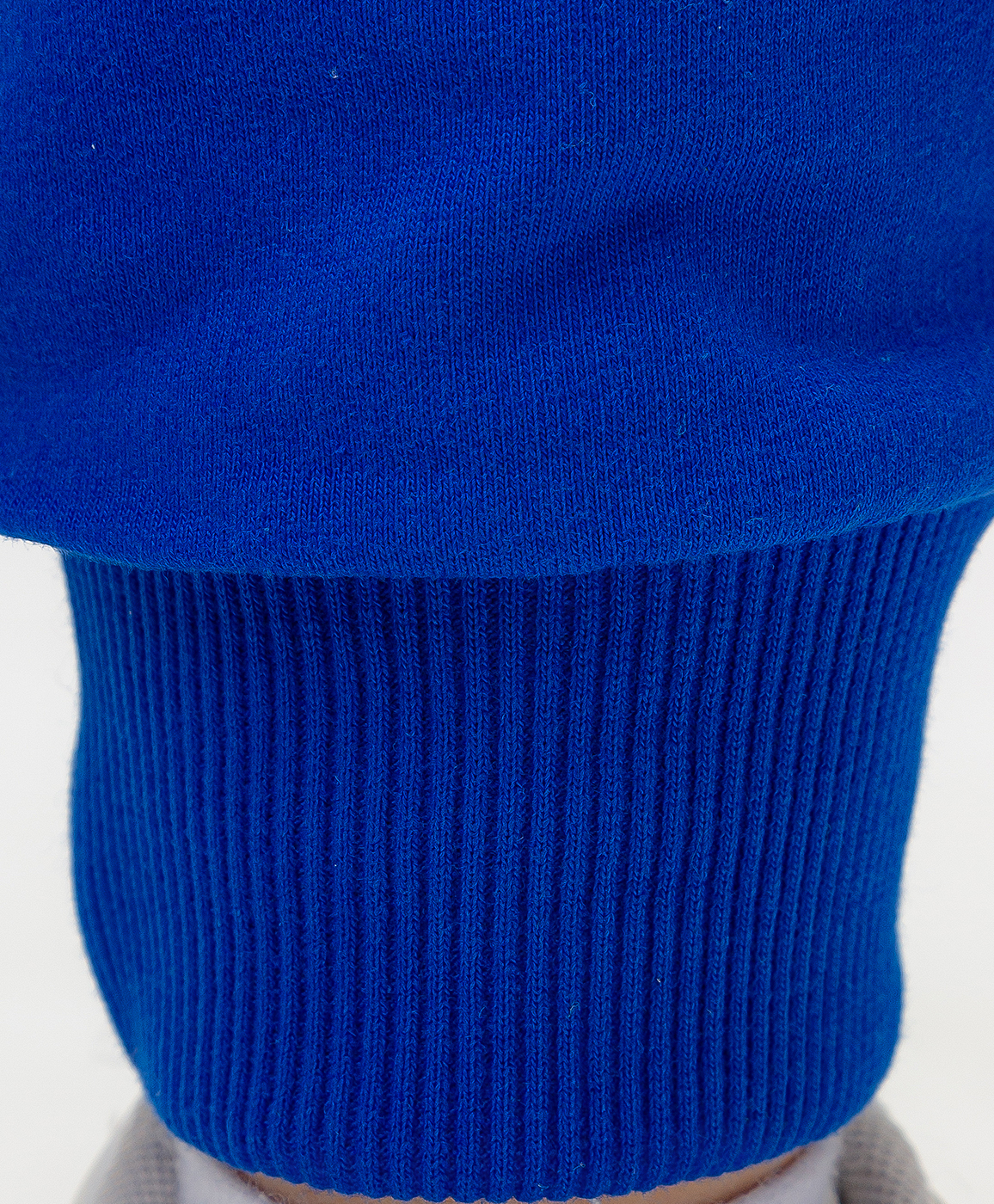 Брюки трикотажные из футера с поясом на резинке синие для мальчика Button Blue