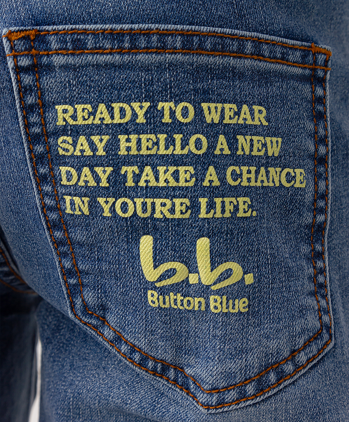 Джинсы loose fit синие Button Blue