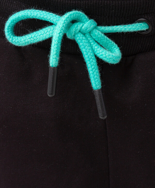 Джоггеры с лампасами черные Button Blue