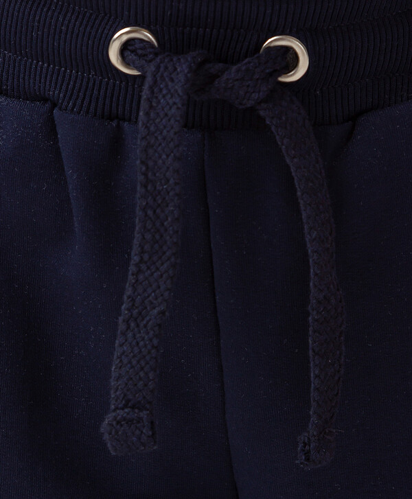 Брюки трикотажные с поясом на резинке синие Button Blue