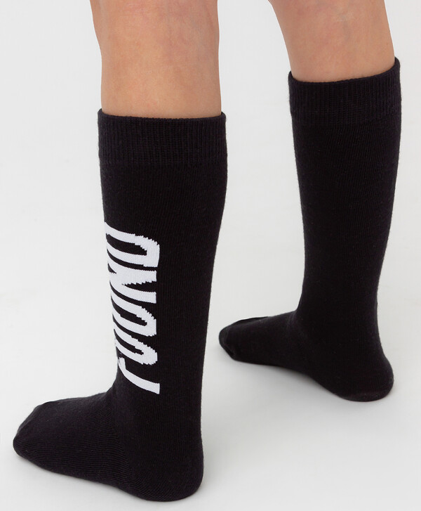 Носки высокие черные Button Blue
