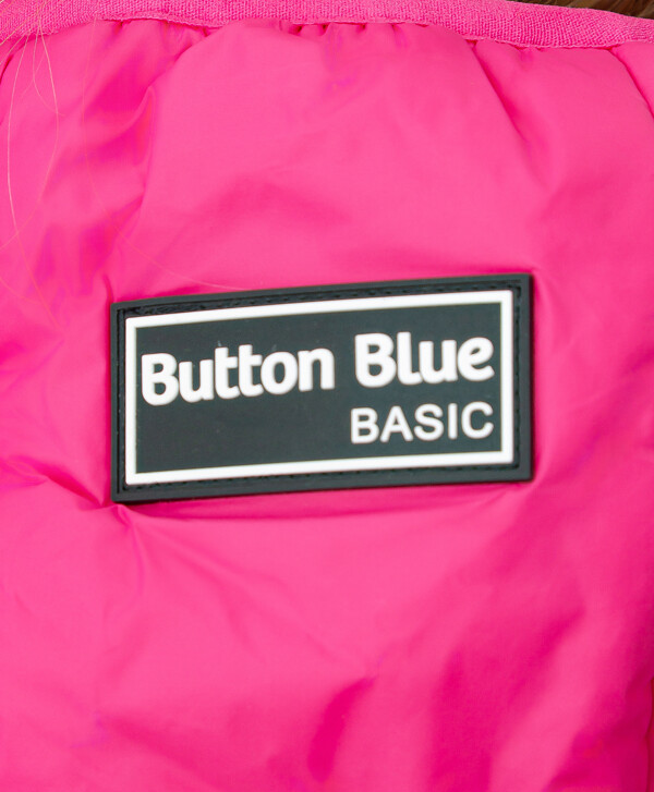 Куртка утепленная с капюшоном розовая Button Blue