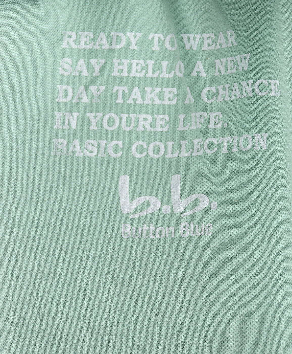 Брюки трикотажные с поясом на резинке светло-зеленые Button Blue